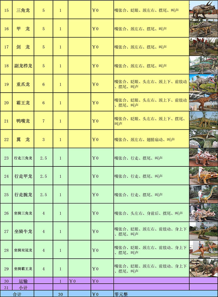 仿真電動(dòng)恐龍出租租賃